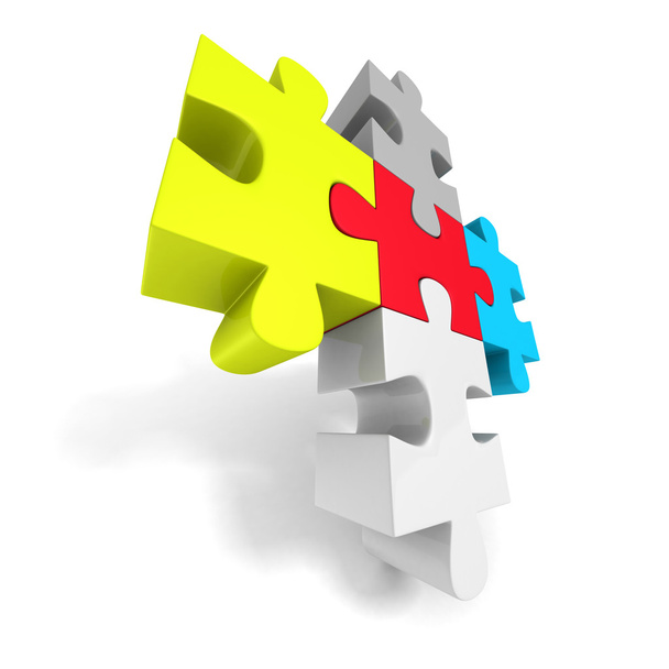 Icona del concetto di puzzle colorato
 - Foto, immagini