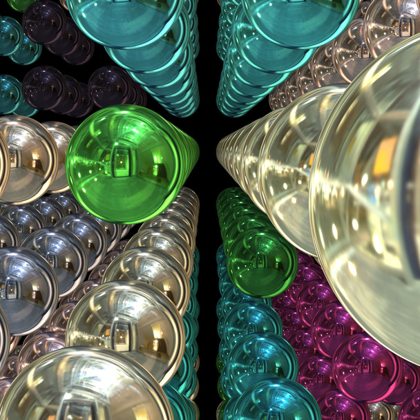 Bolas de cromo 3D
 - Foto, imagen