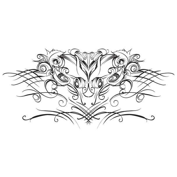 drawing hand vintage frame baroque elements for advertising in vintage style, vector ornament, to frame the logo for text - Вектор,изображение