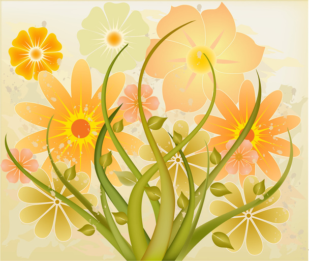 Floral vector background - Vettoriali, immagini