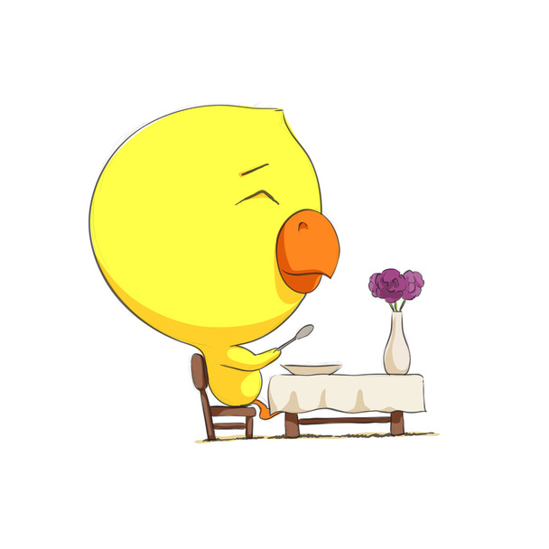 Cute chick character - Vetor, Imagem