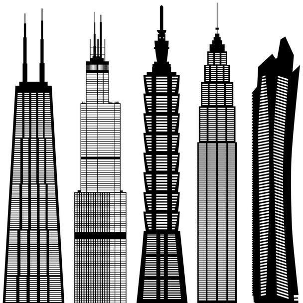 Skyscraper buildings - Vector, Image