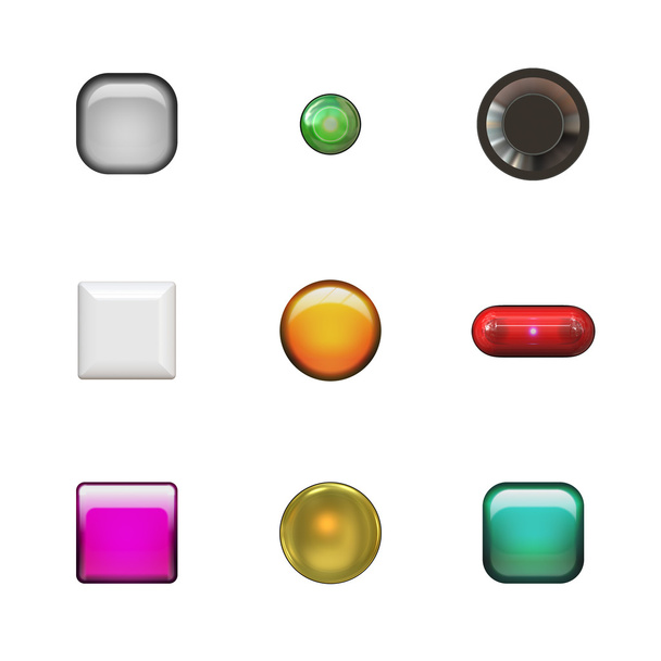 Paquete de variedad de botones vidriosos
 - Foto, imagen