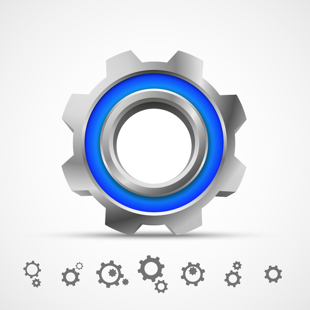 Gear icon 3d - Vecteur, image