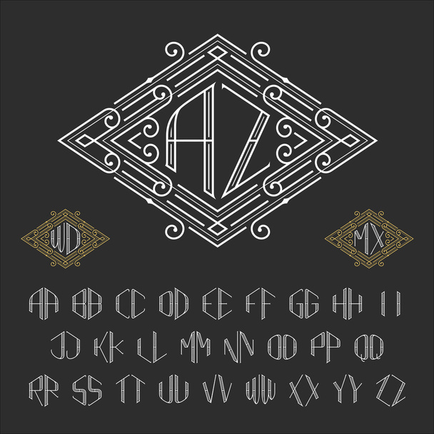 Two letters monogram template. - ベクター画像