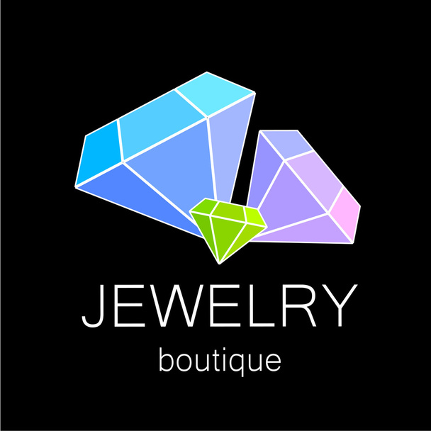 jewelry boutique sign logo - Wektor, obraz