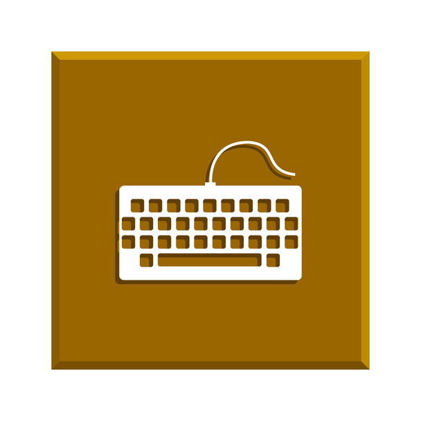 keyboard icon. Flat design style. - Vector, Image