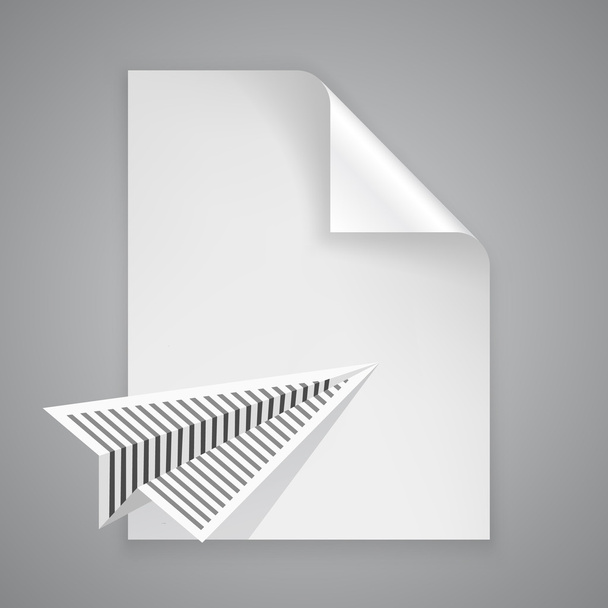 Paper symbol airplane - Vetor, Imagem