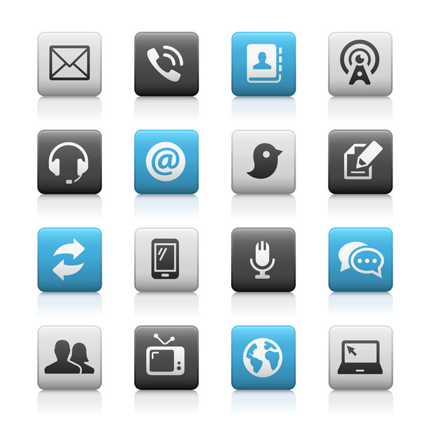Iconos de telecomunicaciones - Serie mate
 - Vector, imagen