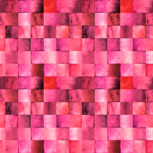 Wtercolor patroon met kleurovergang vierkantjes - Foto, afbeelding