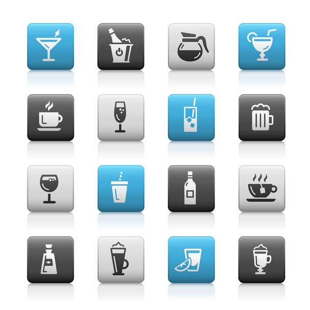 Drinks Icons - Matte Series - Vector, imagen