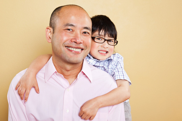 Asijský otec a syn - Fotografie, Obrázek