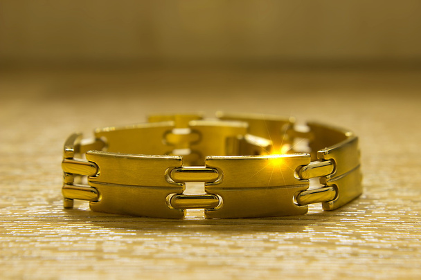 Gold bracelet for men - Photo, Image