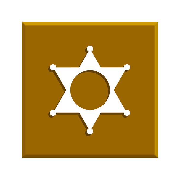 Звезда шерифа. Символ векторной иллюстрации стиля современного тренда
 - Вектор,изображение