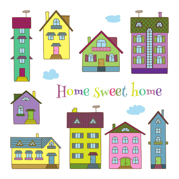 Home sweet home - Vector, afbeelding