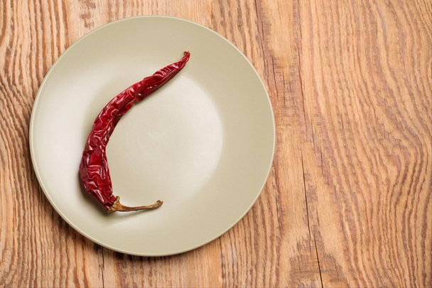 red chili pepper on a plate - Φωτογραφία, εικόνα