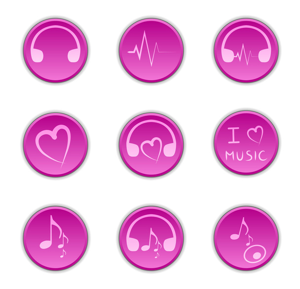 Buttons music - Vector, Imagen