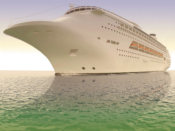 Luxueux navire blanc
 - Photo, image