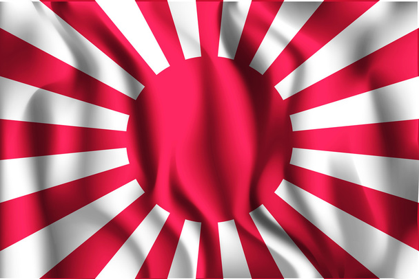 Flag of Japan. Rectangular Shape Icon - Vector, Image
