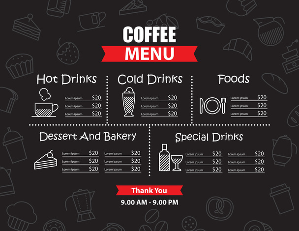 Дизайн меню ресторана и кафе
 - Вектор,изображение