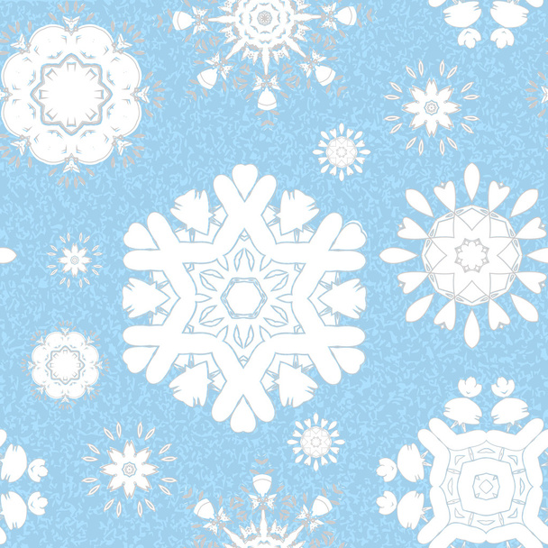 seamless vintage pattern from snowflakes - Vektor, kép