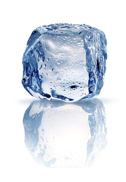 Gotas de agua sobre hielo
 - Foto, imagen