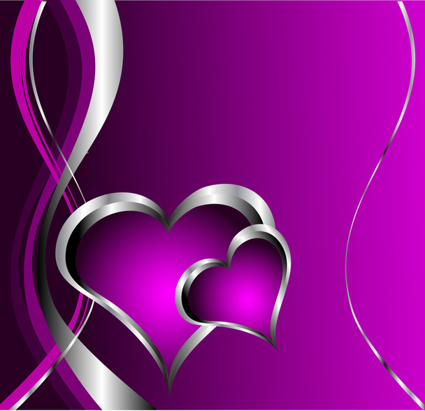 Un coeur pourpre Valentines Fond
 - Vecteur, image