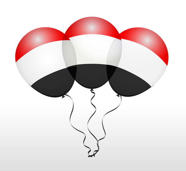 Jemen zászlaja lufi - Vektor, kép