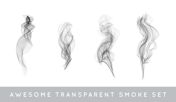 現実的なタバコの煙のセット - ベクター画像