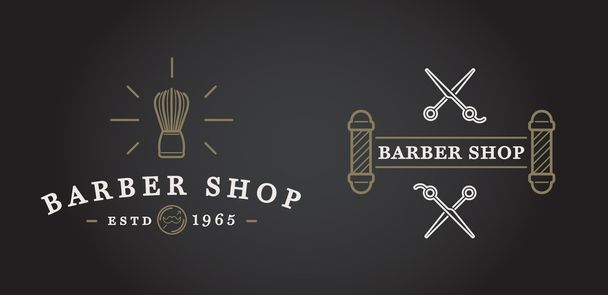 Barber ja Shave Shop elementit
 - Vektori, kuva
