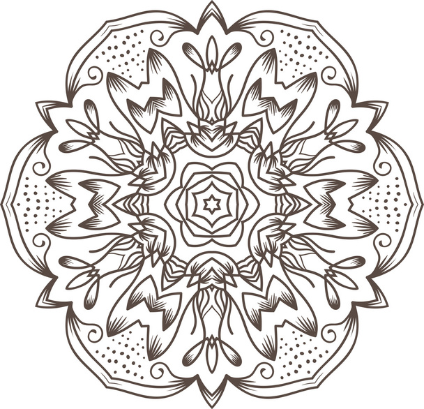Etnikai fraktál Mandala - Vektor, kép