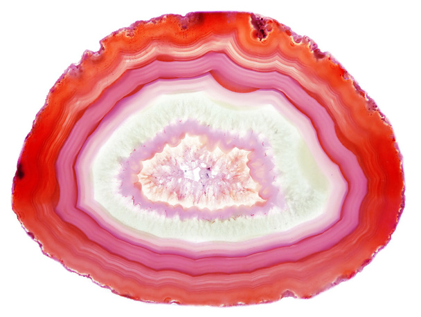 Ágata com cristal geológico calcedônia
 - Foto, Imagem