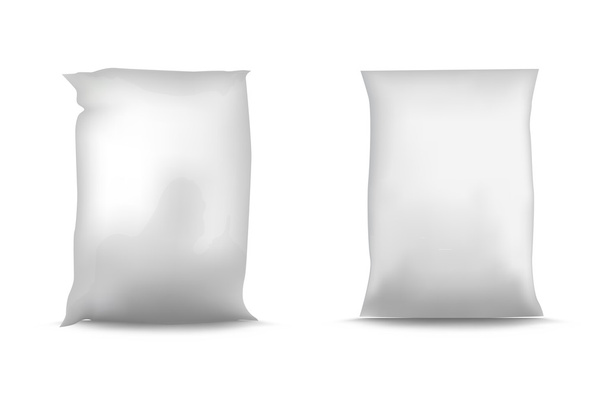 Порожня біла фольга харчова упаковка
 - Вектор, зображення