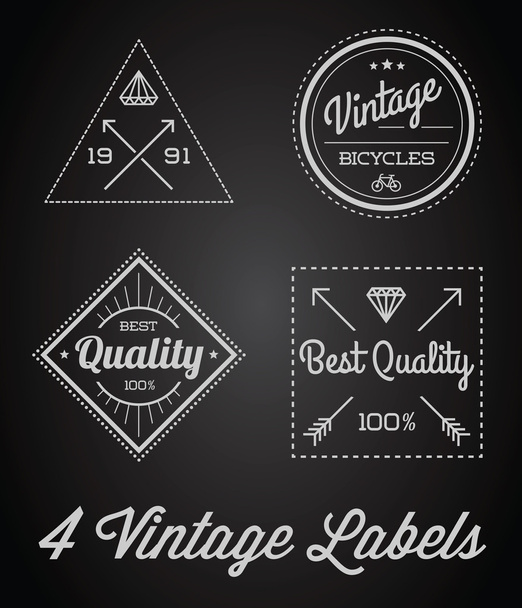 Set di etichette in stile retrò vintage
 - Vettoriali, immagini