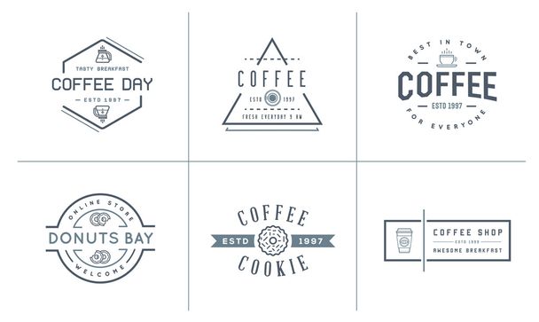 Coffee Logotype Templates and Coffee Accessories - Vector, Image