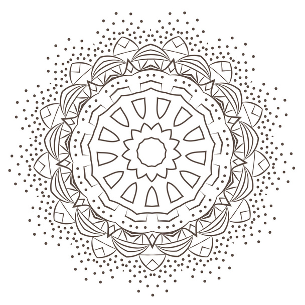 Ethnic Fractal Mandala - Vector, afbeelding