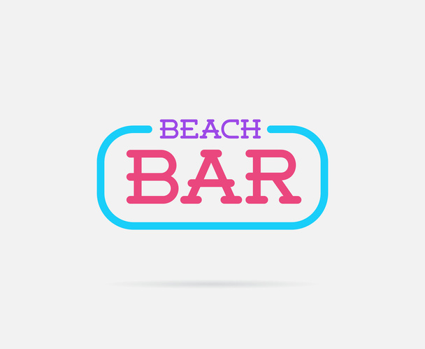 Neon Bar podepsat, loga nebo ikony - Vektor, obrázek
