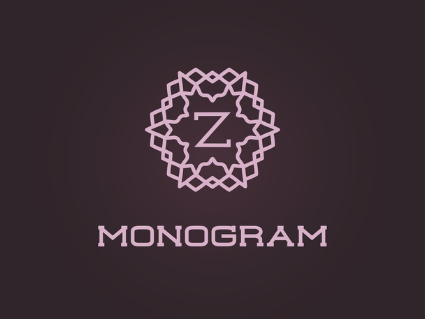 Modèle de conception de monogramme avec la lettre Z
 - Vecteur, image