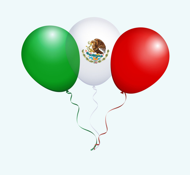 Mexico National Flag Balloons - Vector, Image