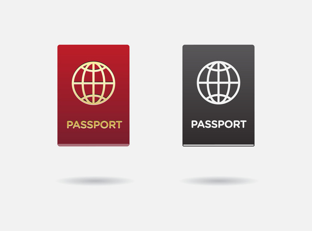 Vatandaşı ya da yabancı Passport kimliği kümesi - Vektör, Görsel