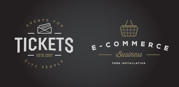 Iconos de comercio electrónico Compras y en línea
 - Vector, Imagen