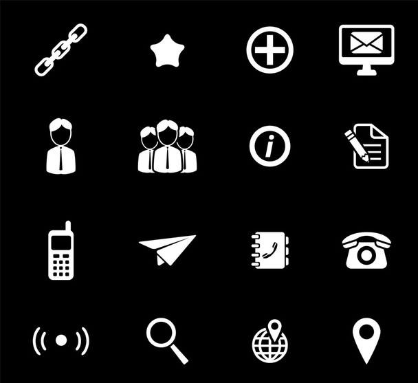 Contacts simply icons - Vector, Image