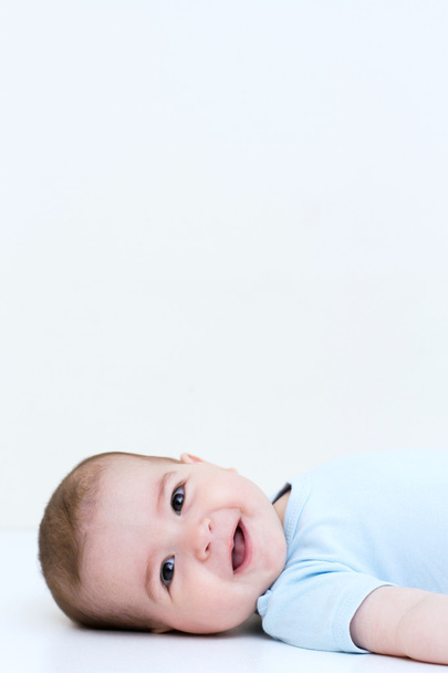 Happy baby portrait on white background - Фото, зображення