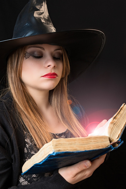 witch with spellbook - Photo, Image