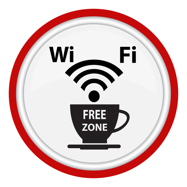Afiche de cibercafé wifi gratis
 - Vector, Imagen
