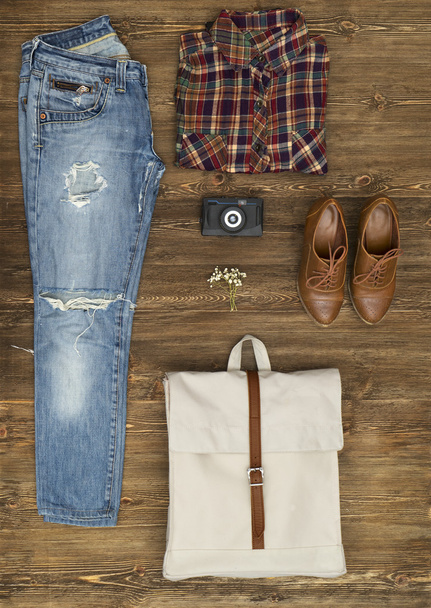 Casual outfit of woman clothes - Foto, Imagen
