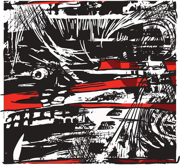 Sala Grunge, Un vector dibujado a mano
 - Vector, imagen