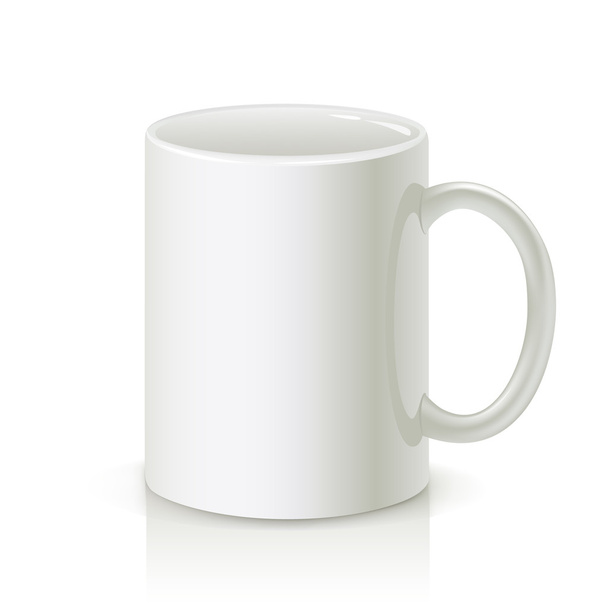 White mug - Vector, Image
