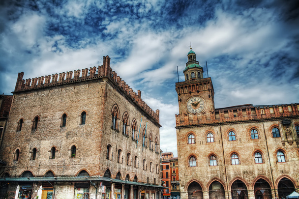 Палаццо деі Notai і Палаццо d'Accursio в місті Болонья, - Фото, зображення
