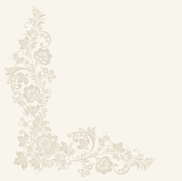 Vector floral background. Russian traditional ornament Hohloma. - Vector, Imagen